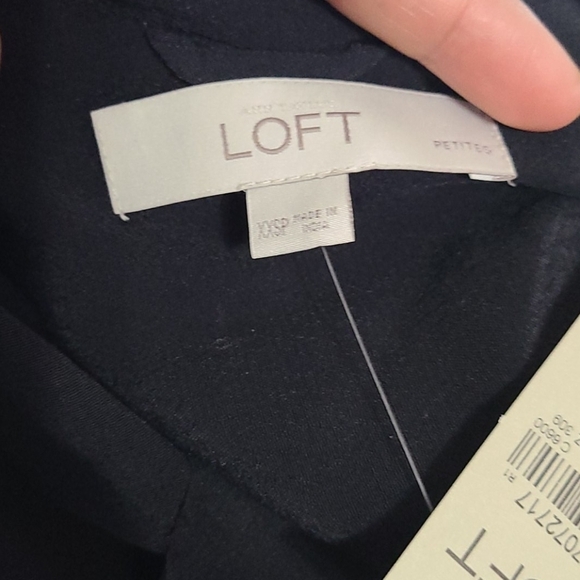 Nwt LOFT Black Shirt Dress XXS PETITE - Picture 4 of 6